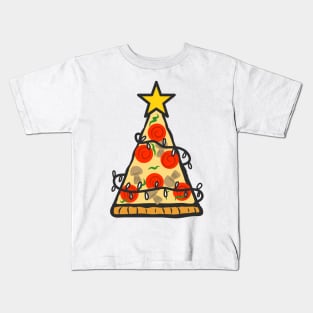Christmas Tree Pizza Kids T-Shirt